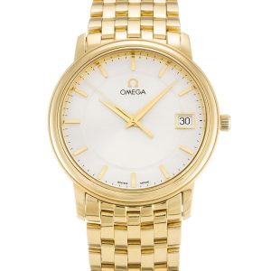 Omega De Ville Prestige 4110.31.00 Mens 34.4 Mm Yellow Gold Case Quartz Movement