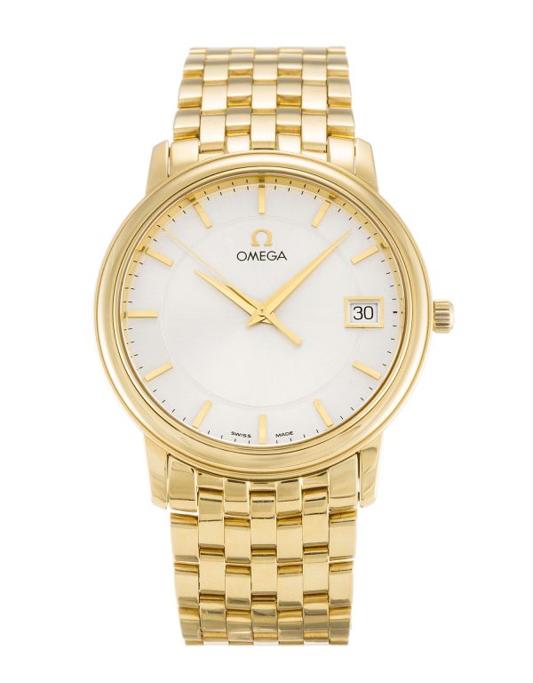 Omega De Ville Prestige 4110.31.00 Mens 34.4 Mm Yellow Gold Case Quartz Movement