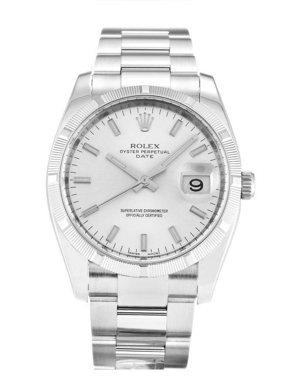 Rolex Oyster Perpetual Date 115210 Unisex 34 Mm Steel Case Automatic Movement