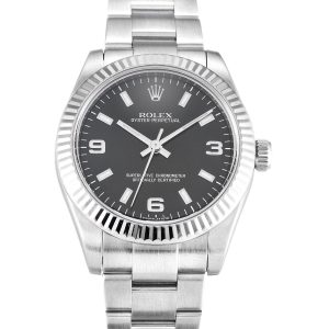 Rolex Lady Oyster Perpetual 177234 Ladies 31 Mm Steel & White Gold Case Automatic Movement