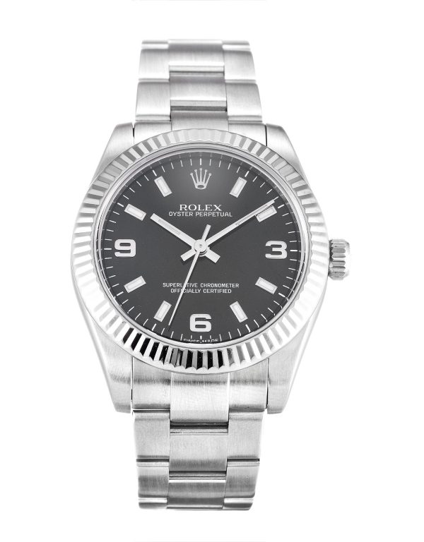 Rolex Lady Oyster Perpetual 177234 Ladies 31 Mm Steel & White Gold Case Automatic Movement