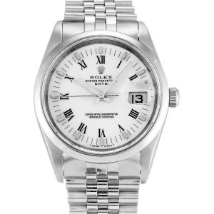 Rolex Oyster Perpetual Date 15200 Unisex 34 Mm Steel Case Automatic Movement