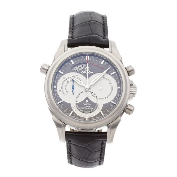 Casual Men Omega Deville Chronoscope Rattrapante 4848.40.31 Stainless Steel