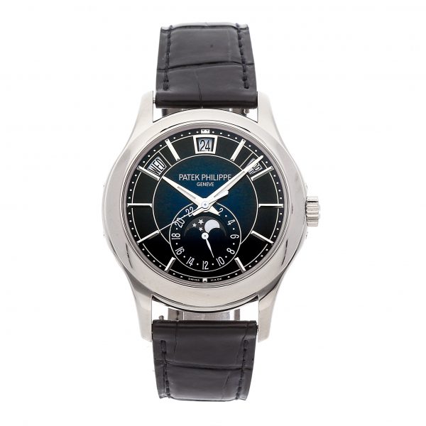 Men White Gold Patek Philippe Complications 5205g-013 Dial Black