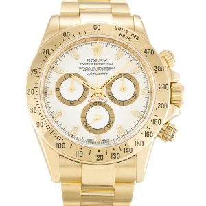 Rolex Daytona 116528 Mens 40 Mm Yellow Gold Case Automatic Movement