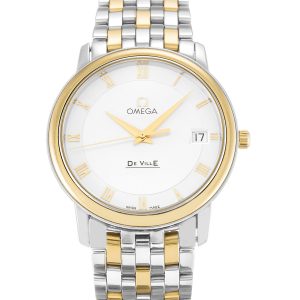 Omega De Ville Prestige 4310.32.00 Mens 34.4 Mm Steel & Yellow Gold Case Quartz Movement –