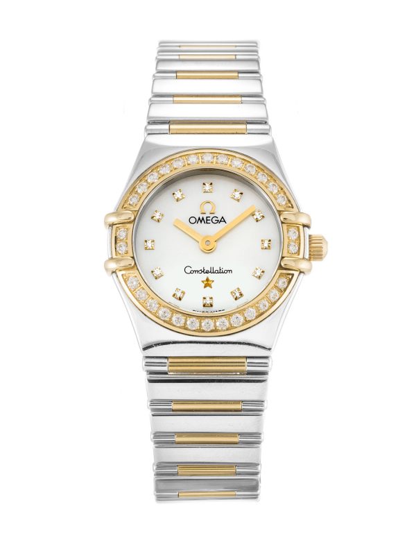 Omega My Choice Mini 1365.75.00 Ladies 22.5 Mm Steel & Yellow Gold Set With Diamonds Case Quartz Movement