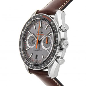 Leather Omega Speedmaster 329.32.44.51.06.001 Dial Grey Stainless Steel