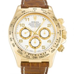 Rolex Daytona 16518 Mens 40 Mm Yellow Gold Case Automatic Movement