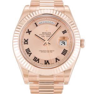 Rolex Day-date Ii 218235 Mens 41 Mm Rose Gold Case Automatic Movement