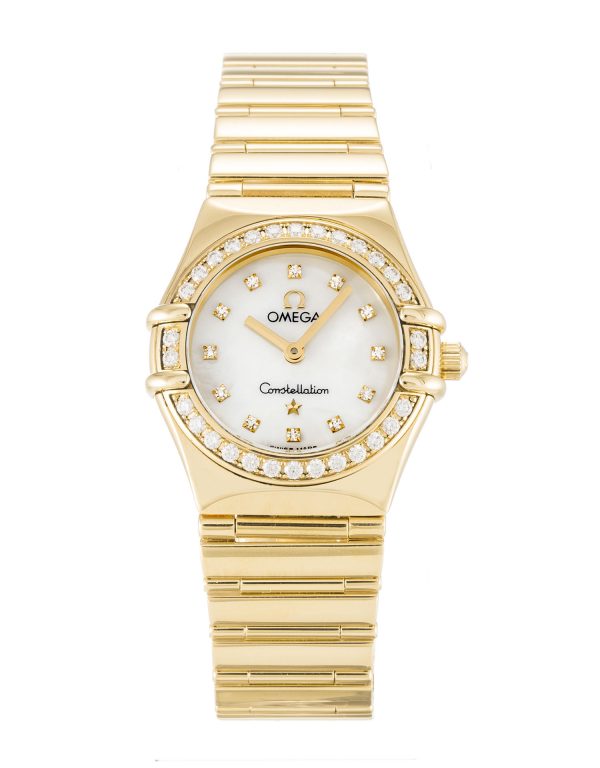 Omega My Choice Mini 1164.75.00 Ladies 22.5 Mm Yellow Gold Set With Diamonds Case Quartz Movement