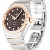 Omega Constellation Chronometer 123.25.38.21.63.001 Mens 38 Mm Rose Gold & Steel Set With Diamonds Case Automatic Co-axial Movement - Image 2