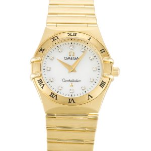 Omega Constellation Small 1172.75.00 Ladies 25.5 Mm Yellow Gold Case Quartz Movement