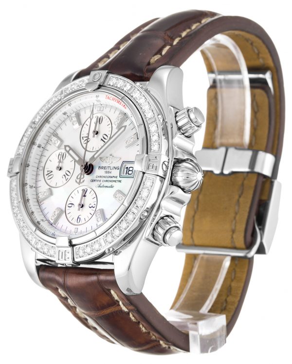 Breitling Chronomat Evolution A13356 Mens 43.7 Mm Steel Set With Diamonds Case Automatic Movement - Image 2