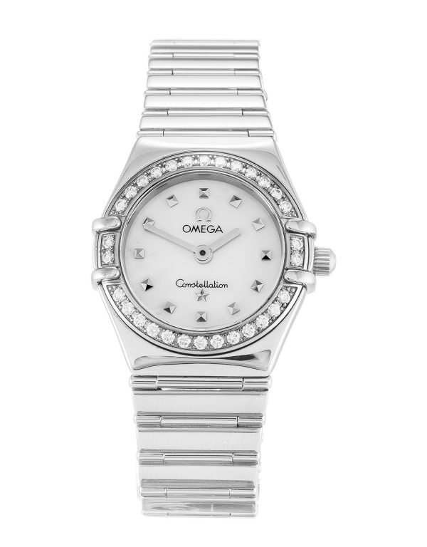 Omega My Choice Mini 1465.71.00 Ladies 22.5 Mm Steel Set With Diamonds Case Quartz Movement