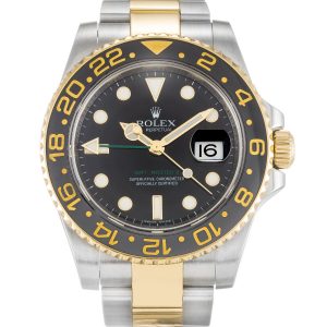 Rolex Gmt Master Ii 116713 Ln Mens 40 Mm Steel & Yellow Gold Case Automatic Movement