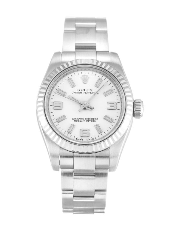 Rolex Lady Oyster Perpetual 176234 Ladies 26 Mm Steel & White Gold Case Automatic Movement