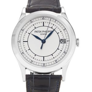 Patek Philippe Calatrava 5296g Mens 41 Mm White Gold Case Quartz Movement