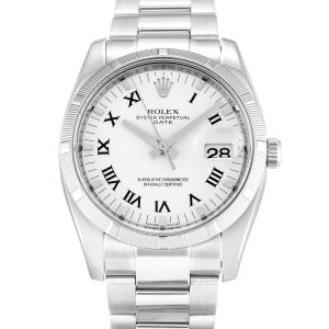 Rolex Oyster Perpetual Date 115210 Unisex 34 Mm Steel Case Automatic Movement