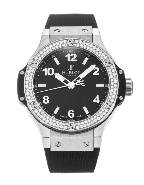 Hublot 38mm 361.Sx.1270.Rx.1104 Mens 38 Mm Steel Set With Diamonds Case Quartz Movement