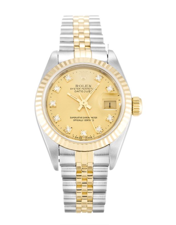 Rolex Datejust Lady 69173 Ladies 26 Mm Steel & Yellow Gold Case Automatic Movement