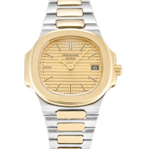 Patek Philippe Nautilus Jan-00 Ladies 24 Mm Steel & Yellow Gold Case Quartz Movement