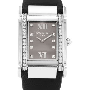 Patek Philippe Twenty-4 4920g Ladies 25 Mm White Gold Set With Diamonds Case Quartz Movement