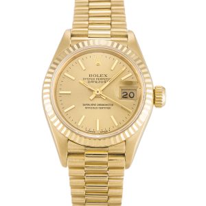 Rolex Datejust Lady 69178 Ladies 26 Mm Yellow Gold Case Automatic Movement