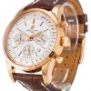 Breitling Transocean Chronograph Rb0152 Mens 46 Mm Rose Gold Case Quartz Movement - Image 2