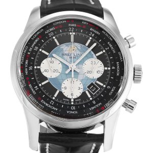 Breitling Transocean Chronograph Ab0510 Mens 46 Mm Steel Case Quartz Movement