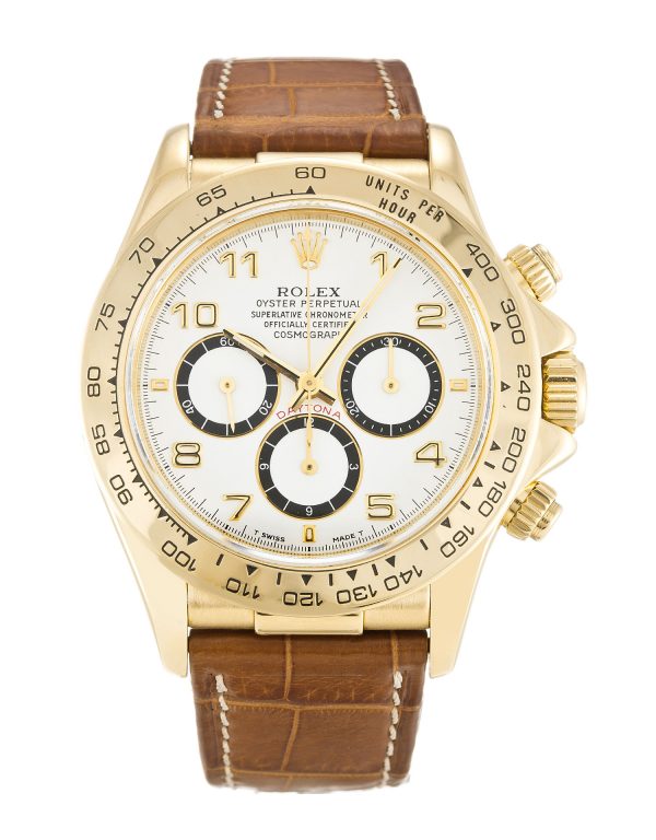 Rolex Daytona 16518 Mens 40 Mm Yellow Gold Case Automatic Movement