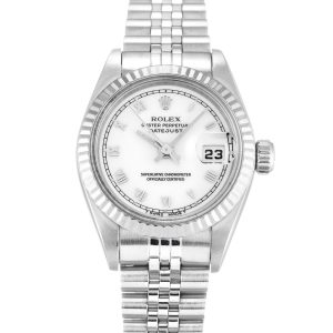 Rolex Datejust Lady 69174 Ladies 26 Mm Steel & White Gold Case Automatic Movement