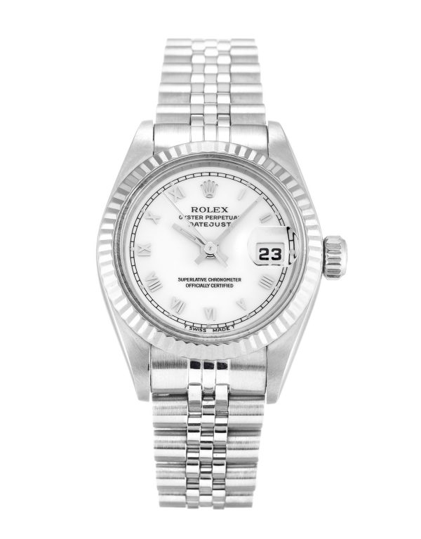 Rolex Datejust Lady 69174 Ladies 26 Mm Steel & White Gold Case Automatic Movement