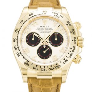 Rolex Daytona 116518 Mens 40 Mm Yellow Gold Case Automatic Movement