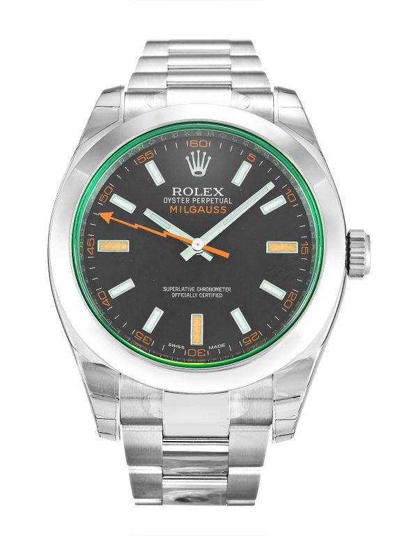 Rolex Milgauss 116400 Gv Mens 40 Mm Steel Case Automatic Movement