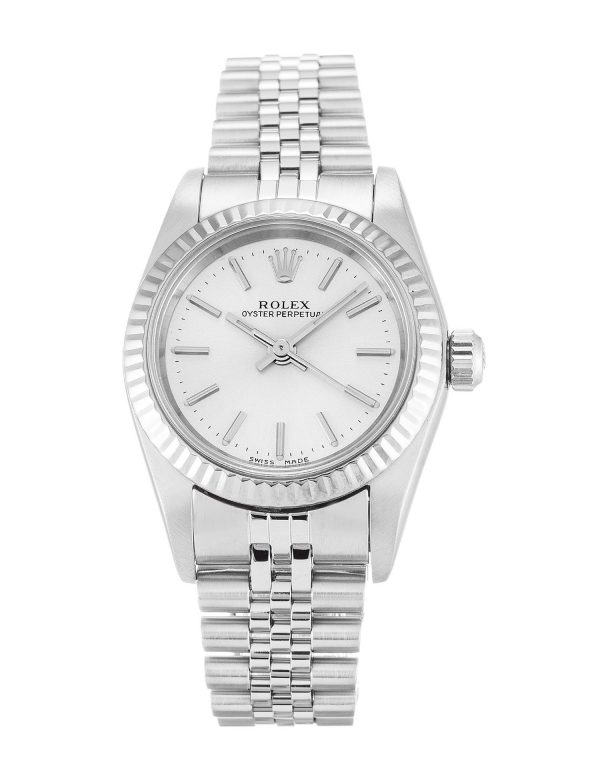 Rolex Lady Oyster Perpetual 76094 Ladies 26 Mm White Gold Case Automatic Movement