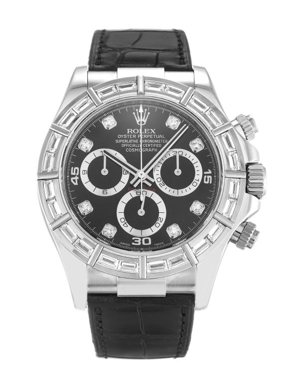 Rolex Daytona 116589br Mens 40 Mm White Gold Set With Diamonds Case Automatic Movement