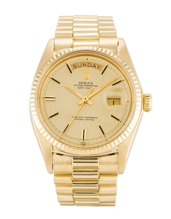 Rolex Day-date 1803 Mens 36 Mm Yellow Gold Case Automatic Movement