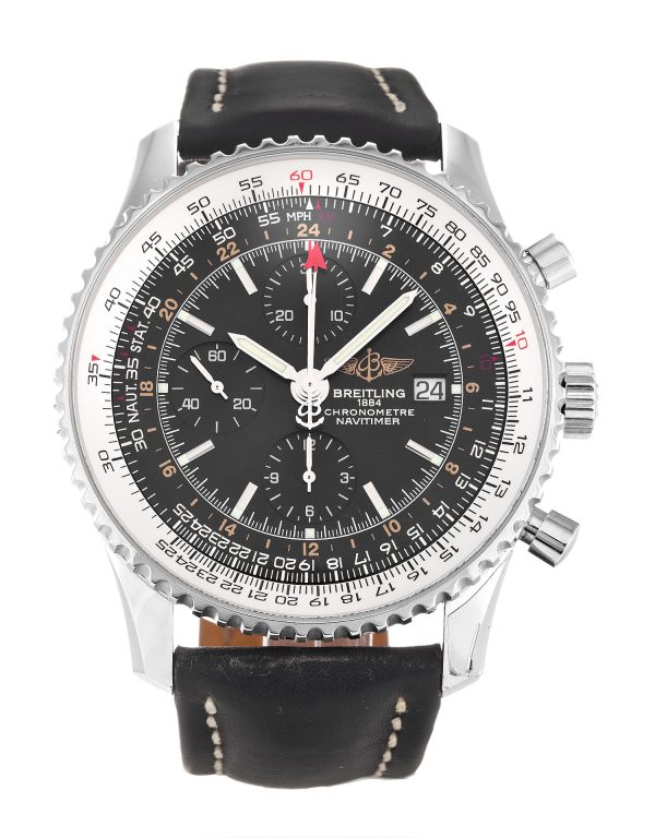 Breitling Navitimer World A24322 Mens 46 Mm Steel Case Quartz Movement