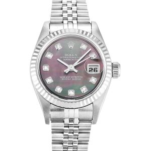 Rolex Datejust Lady 79174 Ladies 26 Mm Steel & White Gold Case Automatic Movement