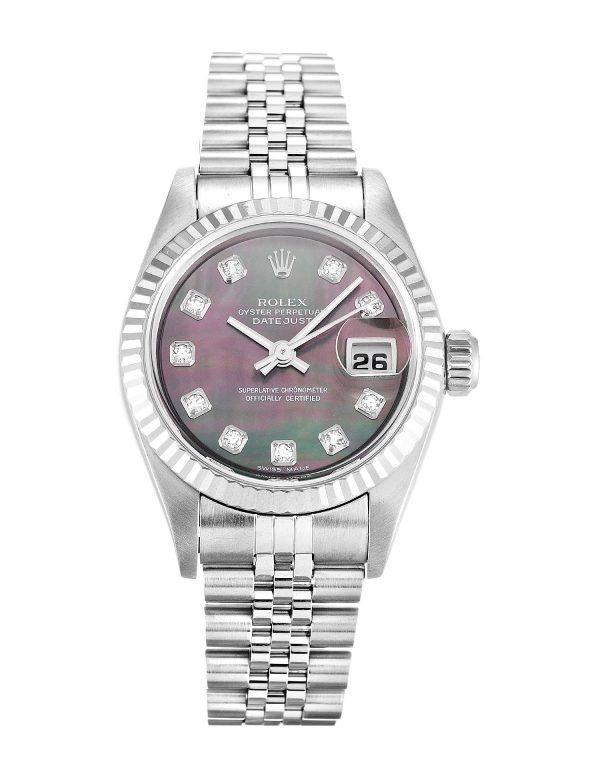 Rolex Datejust Lady 79174 Ladies 26 Mm Steel & White Gold Case Automatic Movement