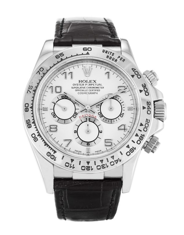 Rolex Daytona 16519 Mens 40 Mm White Gold Case Automatic Movement