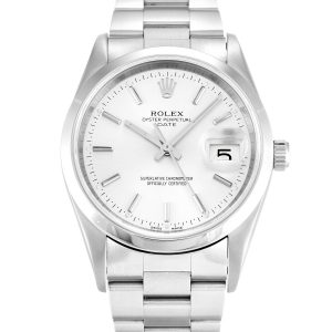 Rolex Oyster Perpetual Date 15200 Unisex 34 Mm Steel Case Automatic Movement