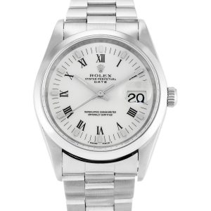 Rolex Oyster Perpetual Date 15200 Unisex 34 Mm Steel Case Automatic Movement