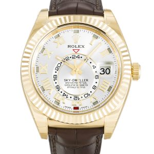 Rolex Sky-dweller 326138 Mens 42 Mm Yellow Gold Case Automatic Movement