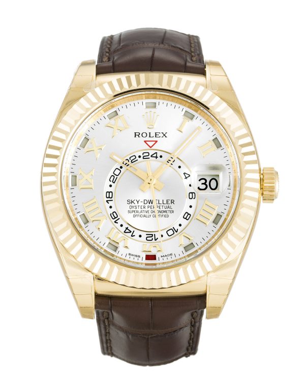 Rolex Sky-dweller 326138 Mens 42 Mm Yellow Gold Case Automatic Movement