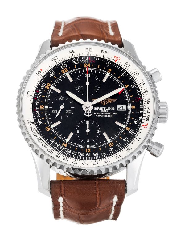 Breitling Navitimer World A24322 Mens 46 Mm Steel Case Quartz Movement