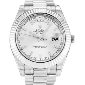 Rolex Day-date Ii 218239 Mens 41 Mm White Gold Case Automatic Movement