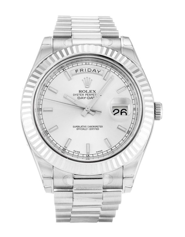 Rolex Day-date Ii 218239 Mens 41 Mm White Gold Case Automatic Movement