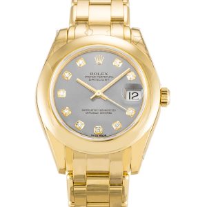 Rolex Pearlmaster 81208 Ladies 31 Mm Yellow Gold Case Automatic Movement